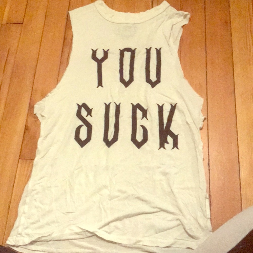 DROP DEAD UK YOU SUCK TANK RARE ITEM
